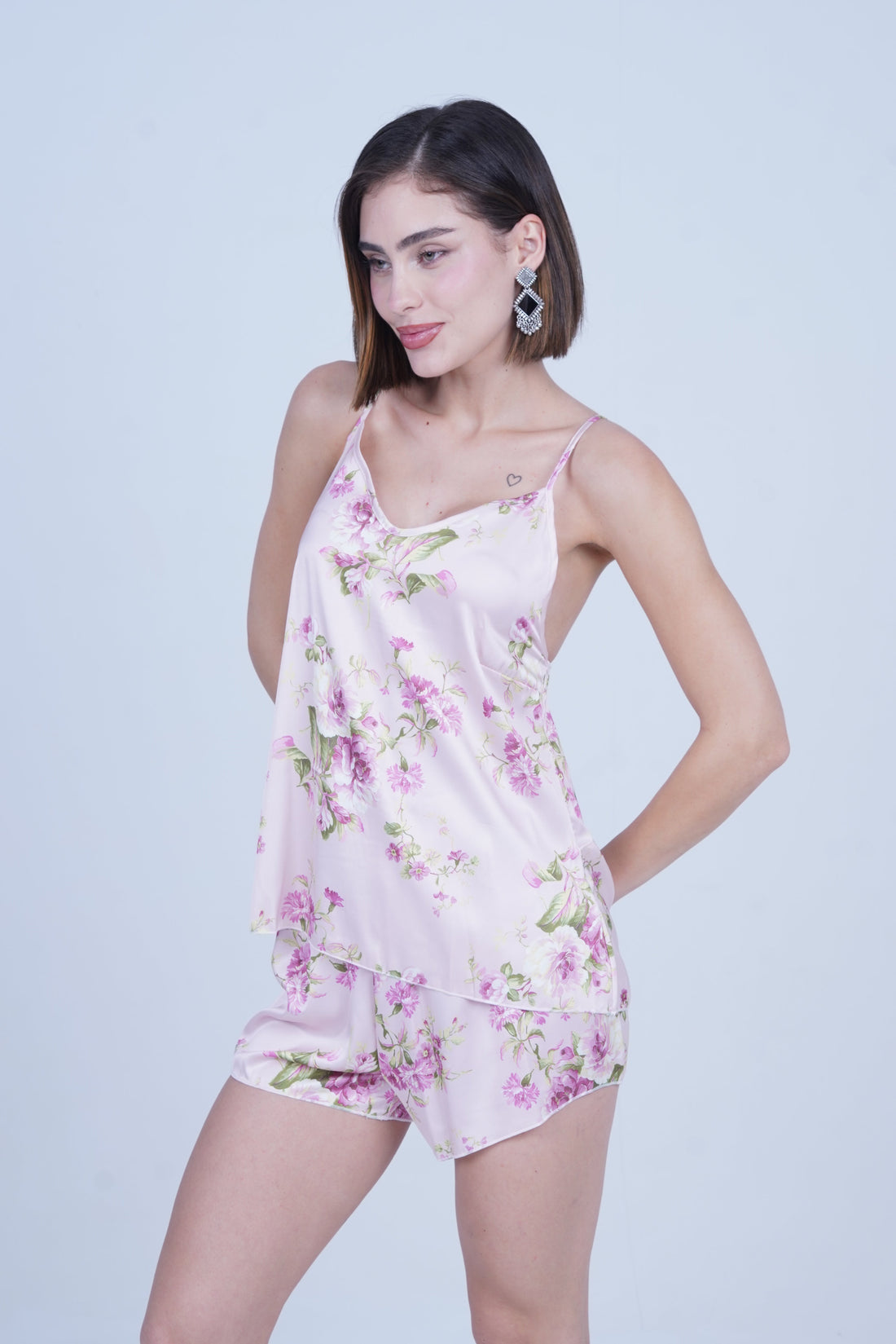 AXTZH Nightwear Two-piece set with camisole and shorts X2595-PINPR-A4S