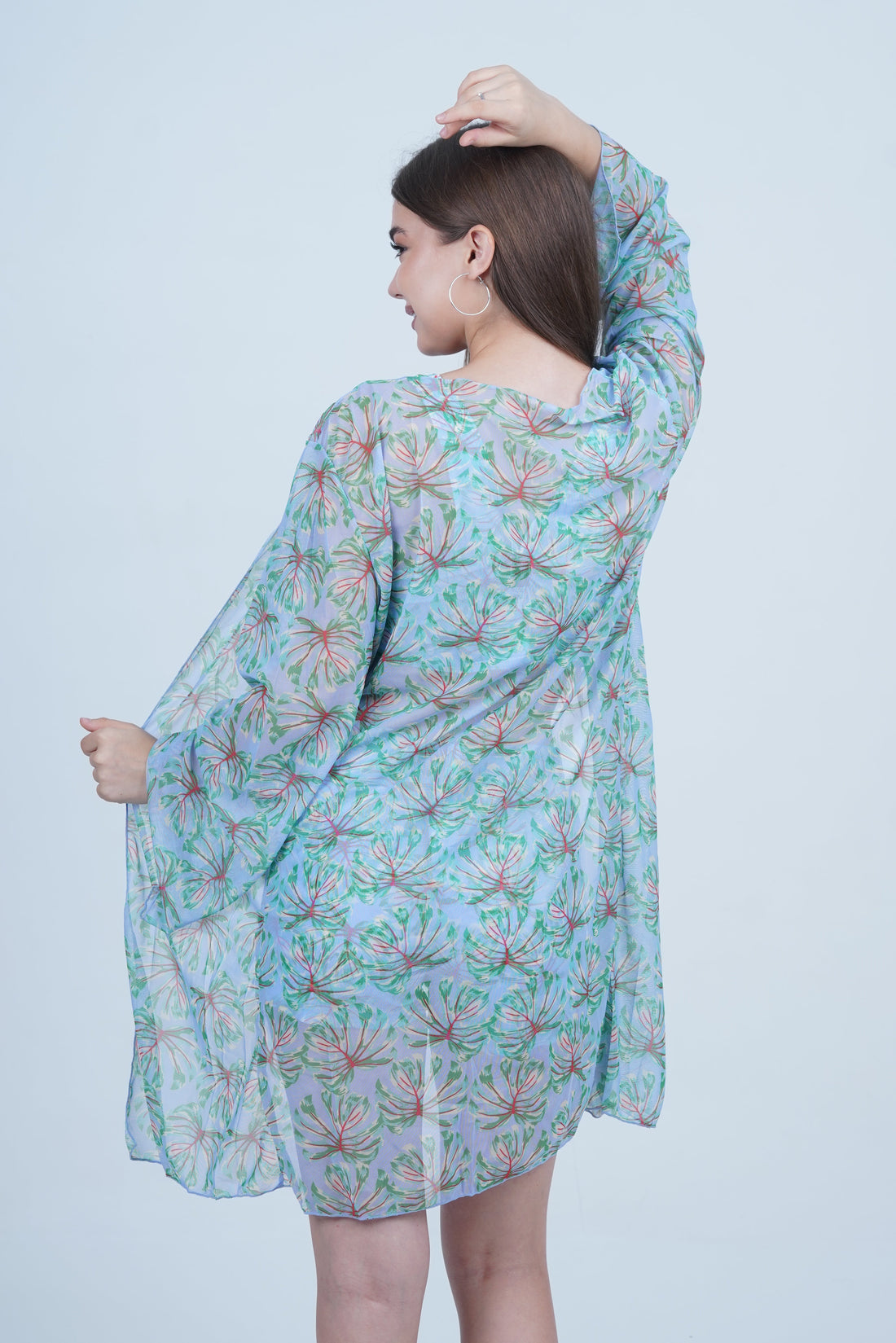 AXTZH Stylish 3-Piece Swimwear Set for Women with Coordinating Top, Shorts, and Breezy Cover-Up X0098-IRSPR-3PS